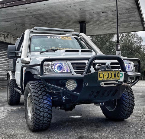 Nissan Patrol (1997-2016) TWIN GU Patrol (Y61) 5" Stainless Steel Snorkel Kit - Meredith Metalworks