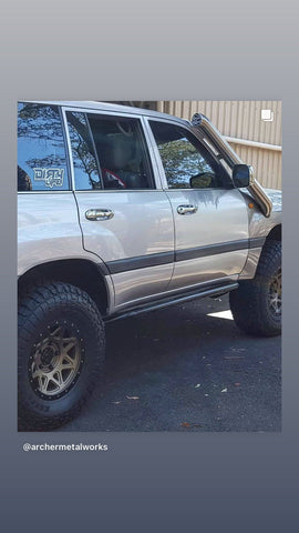 Toyota Landcruiser (1998-2007) TWIN 100/105 Series LandCruiser 4" Stainless Steel Snorkel Kit - Meredith Metalworks