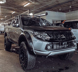 Mitsubishi Triton (2015- 2018) TWIN  4" Stainless Steel Snorkel Kit - Meredith Metalworks