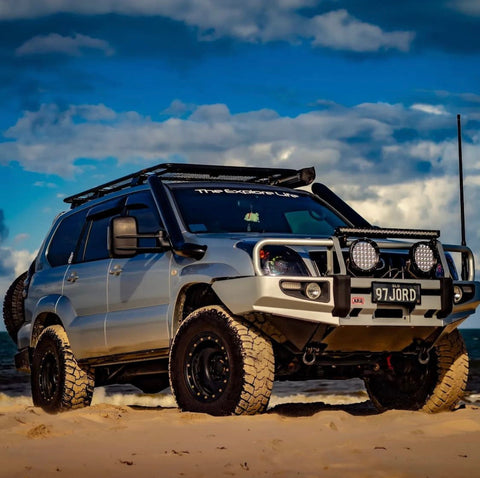 Toyota Prado (2002-2009) 120 Series LandCruiser Prado Twin 4" Stainless Steel Snorkel Kit Meredith Metalworks