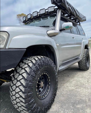 Nissan Patrol (1997-2016) TWIN GU Patrol (Y61) 4" Stainless Steel Snorkel Kit - Meredith Metalworks