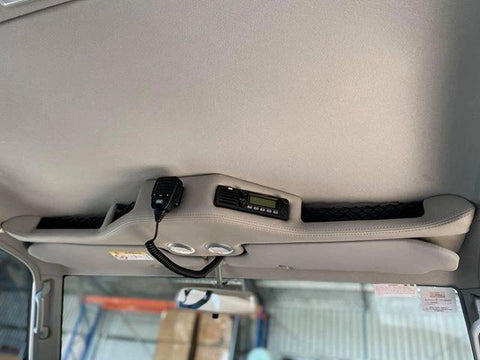 Toyota Landcruiser (2002-2009) 78 Series Troop Carrier Buldge Shape Centre Roof Console (DIN Sized UHF Slot) - Cruiser Consoles